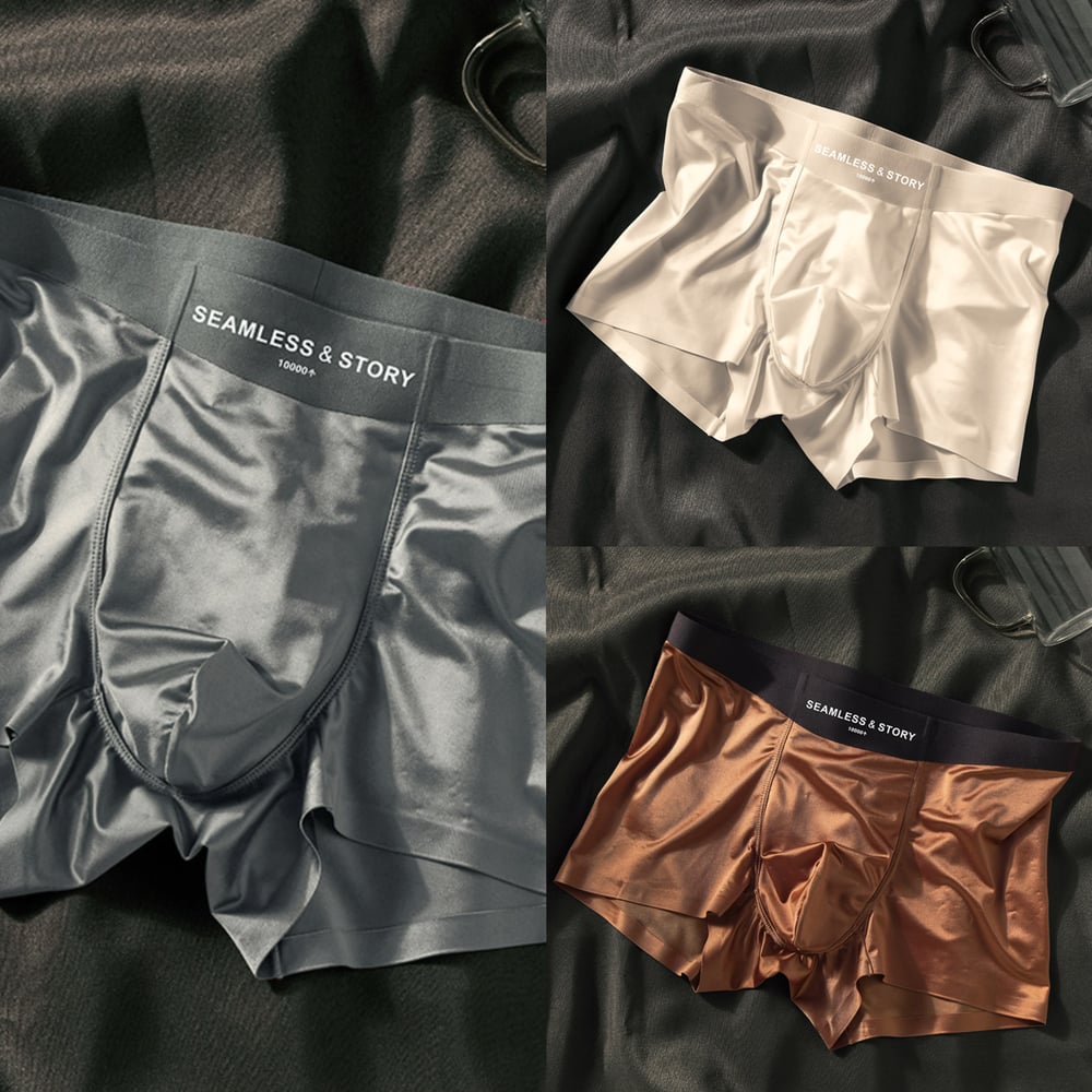 2025 LUXURY Natural ICE SILK MEN'S BOXERS | ANTIBACTERIAL SILK LINING