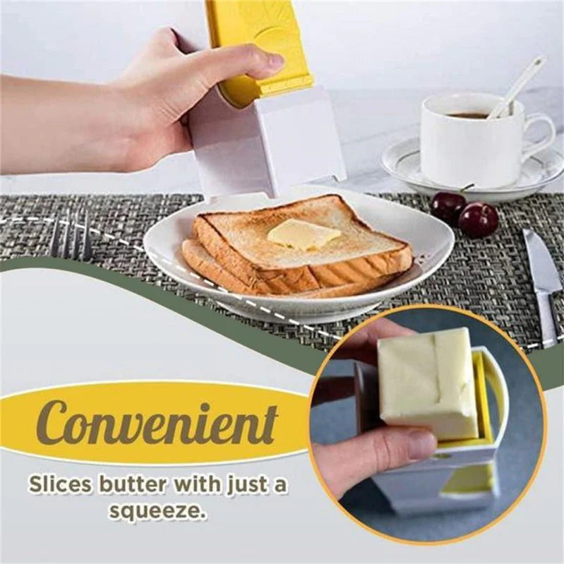 Butter Cutter & Keeper｜Push-Button Slicer for Clean, Even Pats