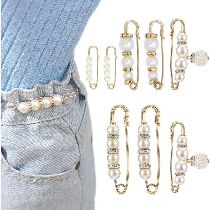 Pearl Brooch Safety Pins