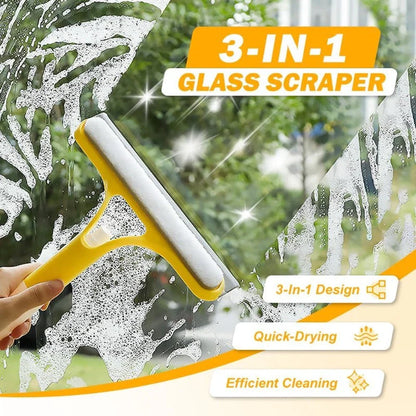 Spray-Scrub-Squeegee All-in-One Glass Cleaner