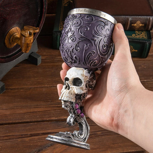 Magic Style Stainless Steel Decorative Goblet, Vintage Champagne Glass