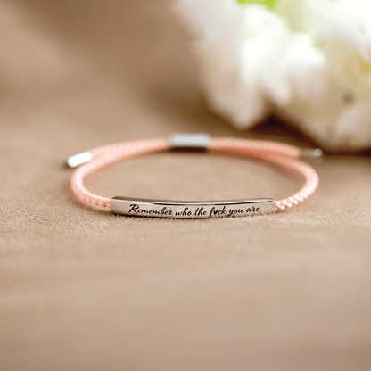 🔥LAST DAY 69% OFF - Remember Who The F♡ck You Are Motivational Tube Bracelet