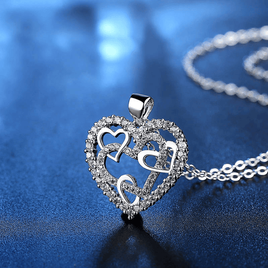 Last Day 69% OFF - Keep Me In Your Heart - Interlocking Hearts Necklace