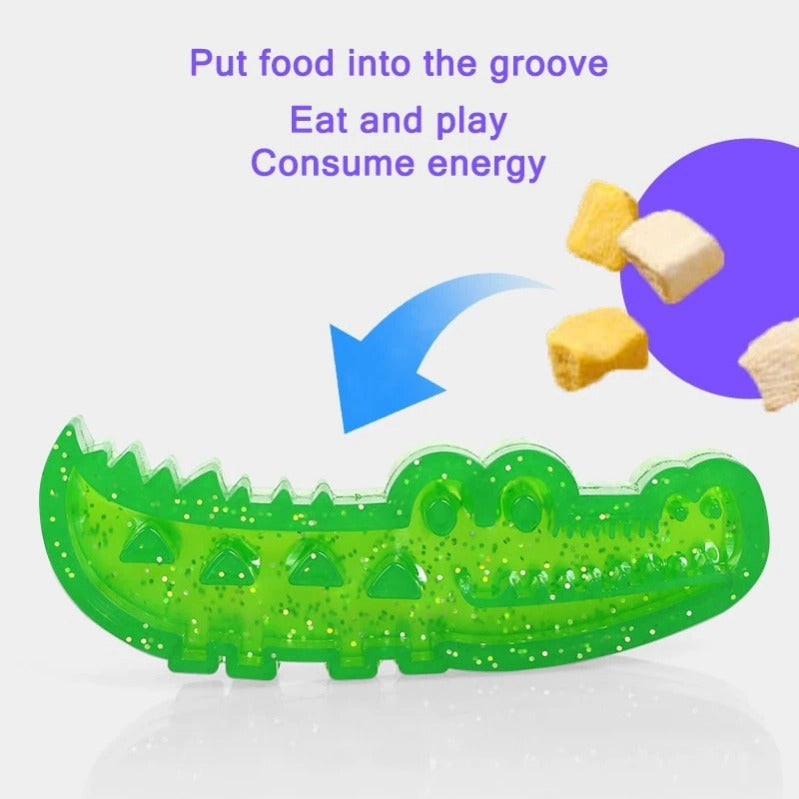 Yopoll Slow-Feed Chew & Fetch Crocodile Dog Toy