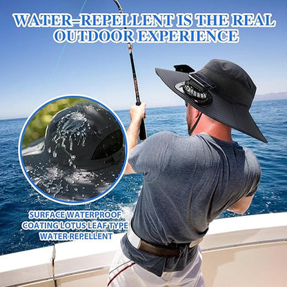 🎁Best father‘s Day Gifts❤2025 New Ultralight Solar Fan Sun Hat – Lighter Than a Baseball!⚾(Only 11oz)