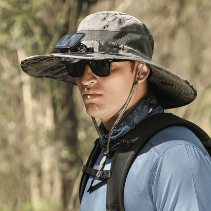 🎁Best father‘s Day Gifts❤2025 New Ultralight Solar Fan Sun Hat – Lighter Than a Baseball!⚾(Only 11oz)