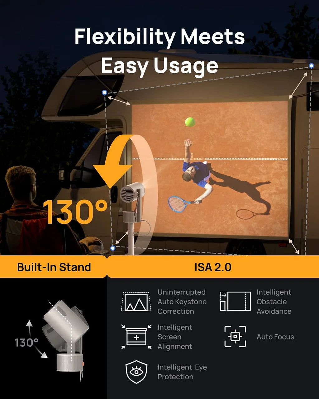 🔥Last Day Clearance! — ProBeam™ Outdoor Smart Projector + Power Stand