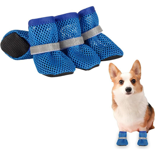 All-Season Breathable Mesh Dog Boots (4 Pcs)
