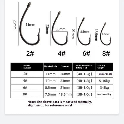 High-Strength Barbed Fishing Hooks with Camouflage PE Cable