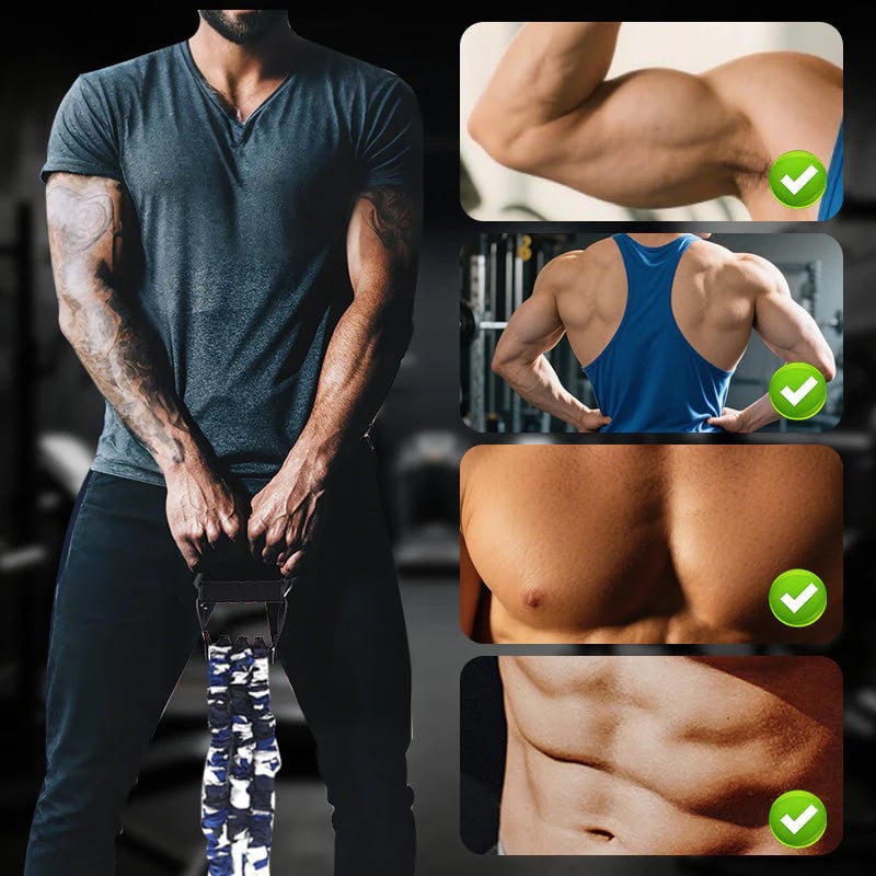 3-Way Natural Latex Resistance Band - Full Body Stretching & Strength Training