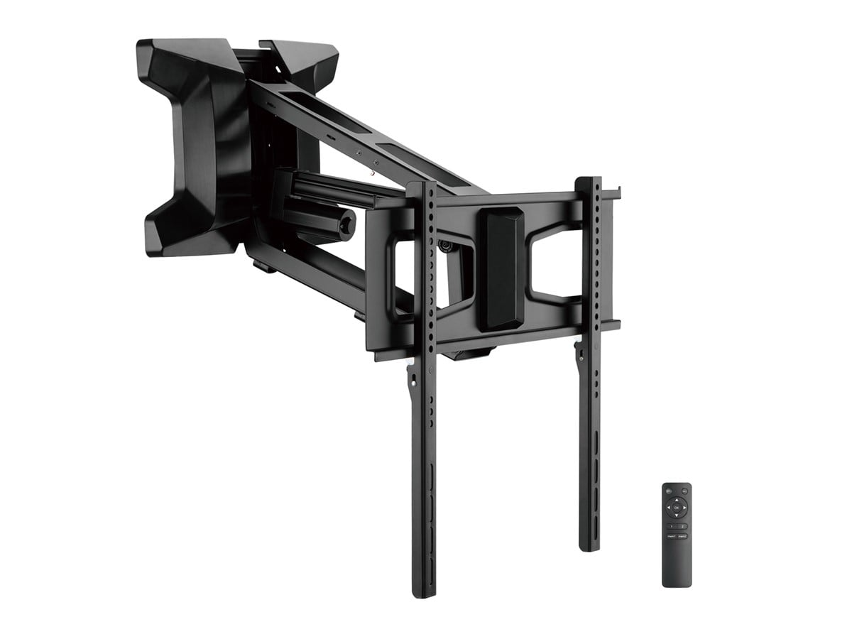 Motorized Fireplace TV Wall Mount for 37"–80" TVs | Remote-Control Pull-Down Full Motion Bracket