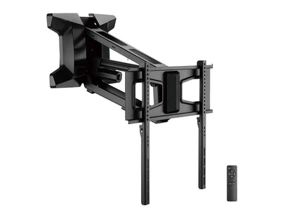 Motorized Fireplace TV Wall Mount for 37"–80" TVs | Remote-Control Pull-Down Full Motion Bracket