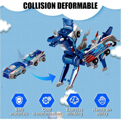 2-in-1 Transforming Race Car Dinosaur Toy