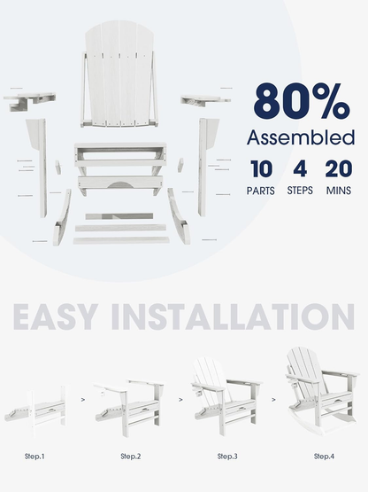 4 in 1 Multifunctional Outdoor Folding Rocking Chair