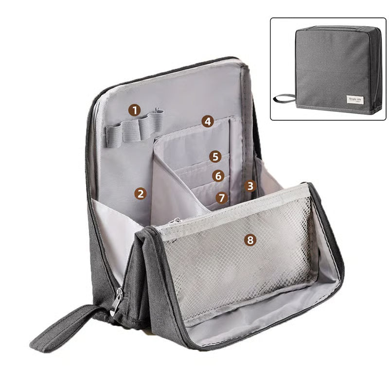 Standing Makeup Bag – Portable, Large Capacity
