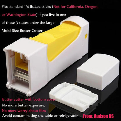 Butter Cutter & Keeper｜Push-Button Slicer for Clean, Even Pats