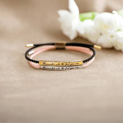 🔥LAST DAY 69% OFF - Remember Who The F♡ck You Are Motivational Tube Bracelet