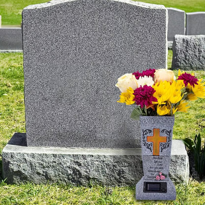 Solar Cemetery Grave Vase - Memorial Gifts For Loss Of Loved One
