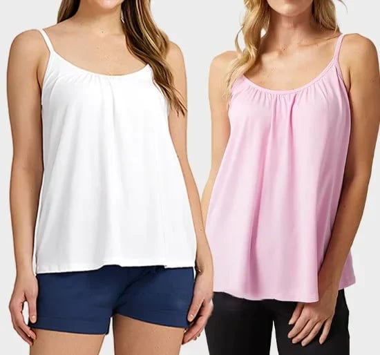 🔥2025 New Arrival 49% OFF🔥Loose-fitting Tank Top With Built-in Bra