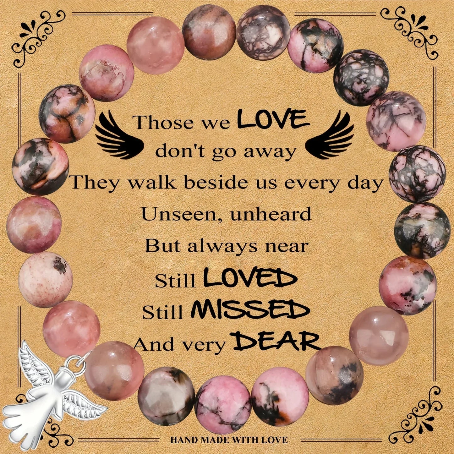 🎁Last Day 69% OFF - Memorial Gifts Angel Wings Healing Crystal Bracelet