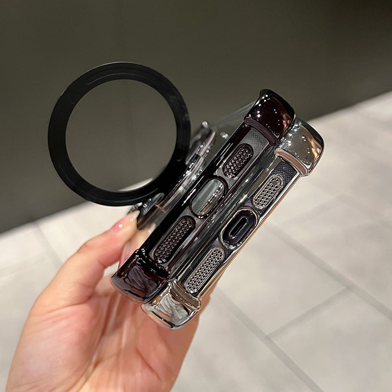 🔥New In Phone Case for iPhone 16 Series - Four Corners Air Cushion Anti-fall Case for iPhone with Invisible Ring Stand