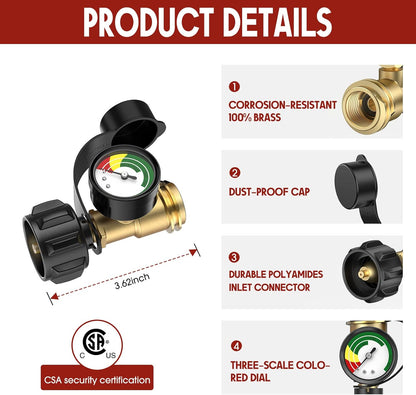 Color-Coded Propane Tank Gauge