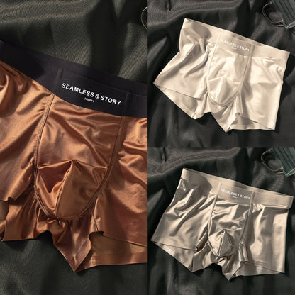 2025 LUXURY Natural ICE SILK MEN'S BOXERS | ANTIBACTERIAL SILK LINING