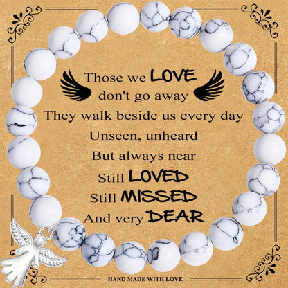 🎁Last Day 69% OFF - Memorial Gifts Angel Wings Healing Crystal Bracelet