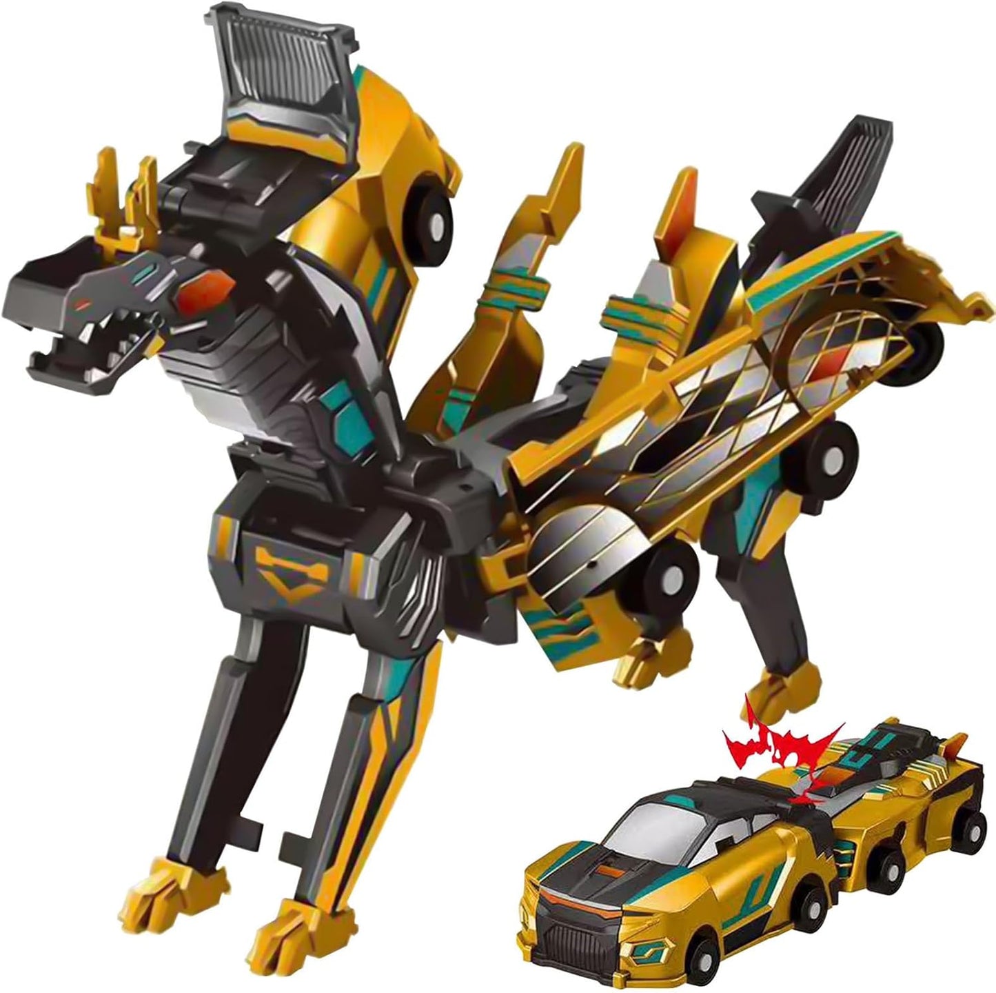 2-in-1 Transforming Race Car Dinosaur Toy