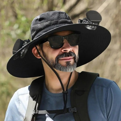 🎁Best father‘s Day Gifts❤2025 New Ultralight Solar Fan Sun Hat – Lighter Than a Baseball!⚾(Only 11oz)