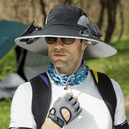 🎁Best father‘s Day Gifts❤2025 New Ultralight Solar Fan Sun Hat – Lighter Than a Baseball!⚾(Only 11oz)