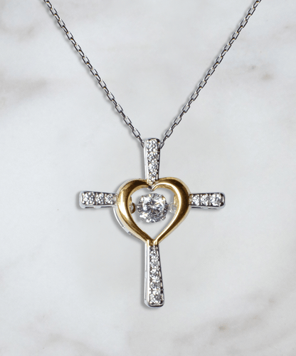 Last Day 75% OFF - To My Daughter/Granddaughter - Love You Forever Cross Dancing Necklace