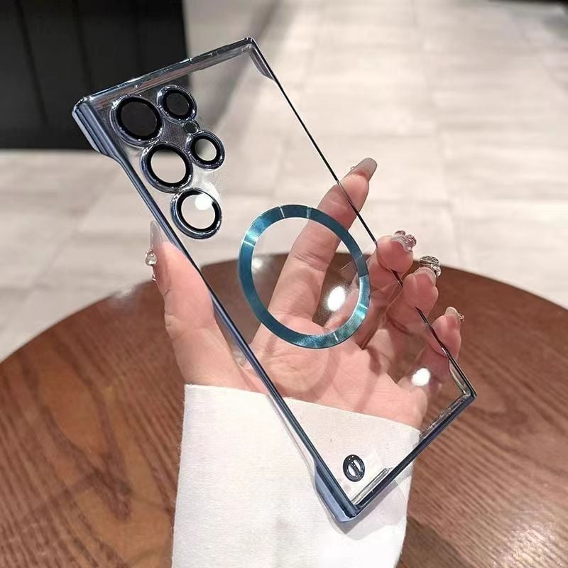 🔥New In Samsung S25 Series Case - Samsung Frameless Magnetic Transparent Case