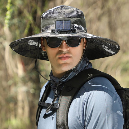 🏆 50K+ SOLD! 70% OFF – Almost Gone-⚡2025 New Ultralight Solar Fan Sun Hat – Lighter Than a Baseball!⚾(Only 11oz)