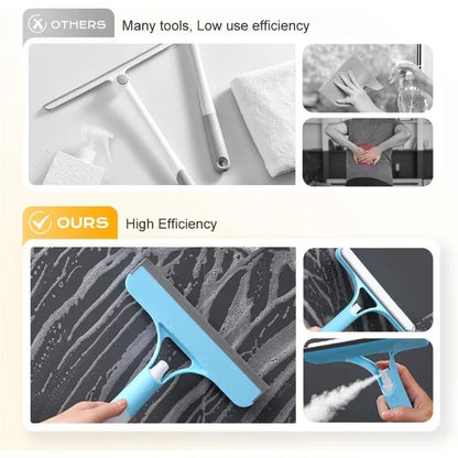 Spray-Scrub-Squeegee All-in-One Glass Cleaner