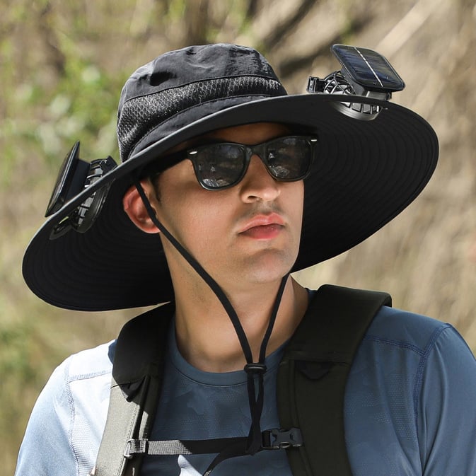 🏆 50K+ SOLD! 70% OFF – Almost Gone-⚡2025 New Ultralight Solar Fan Sun Hat – Lighter Than a Baseball!⚾(Only 11oz)