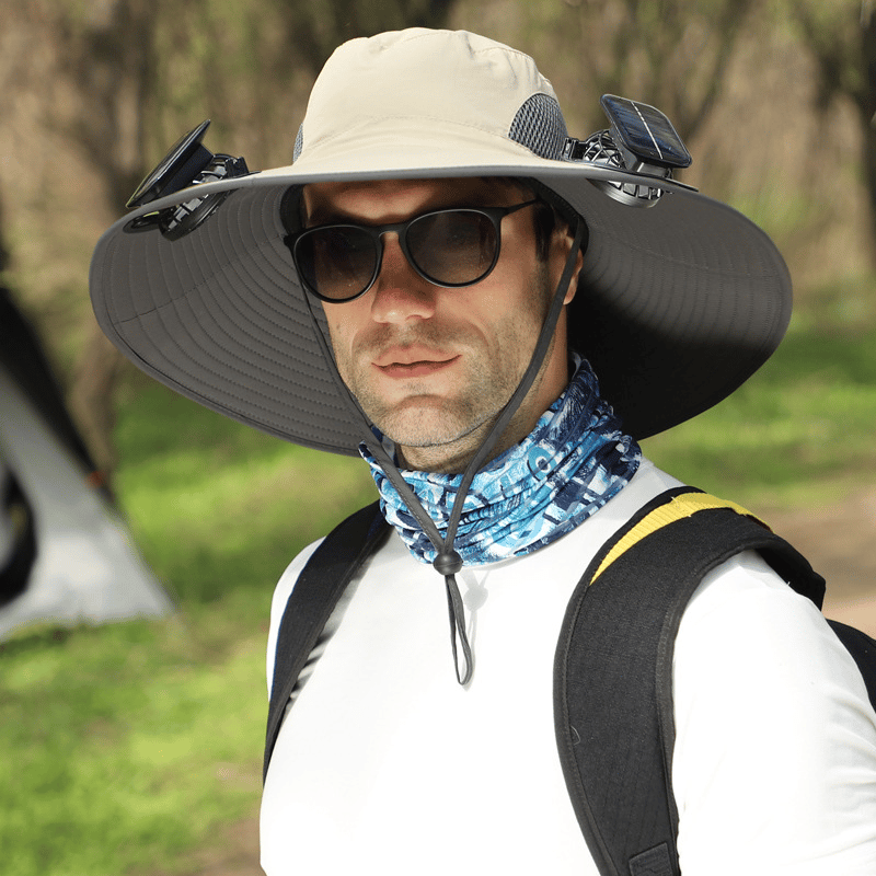 🎁Best father‘s Day Gifts❤2025 New Ultralight Solar Fan Sun Hat – Lighter Than a Baseball!⚾(Only 11oz)