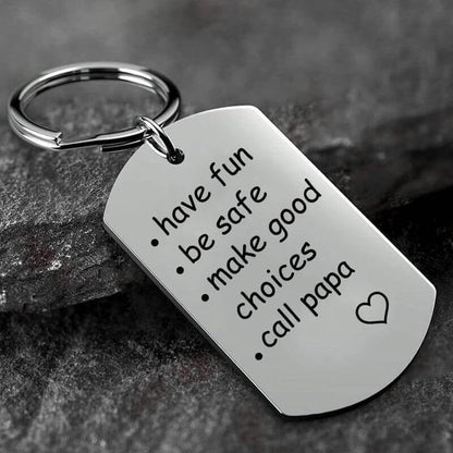 Last Day 69% OFF - 🔥Have Fun, Be Safe, Make Good Choices and Call Your Grandma/Grandpa Keychain