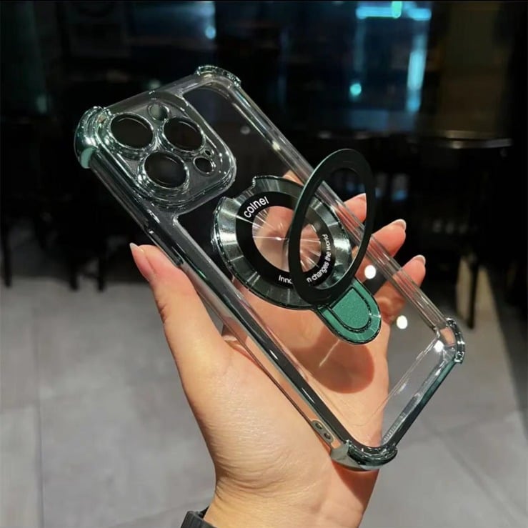 🔥New In Phone Case for iPhone 16 Series - Four Corners Air Cushion Anti-fall Case for iPhone with Invisible Ring Stand