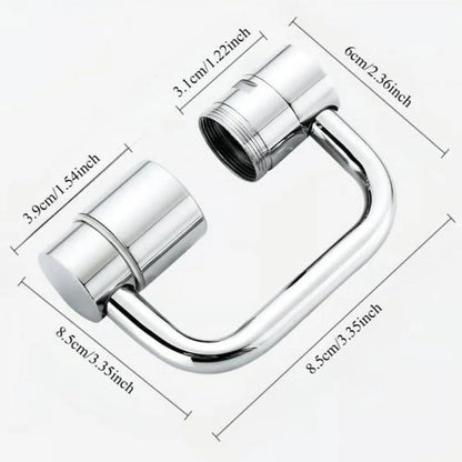 1440° Rotating Faucet Extender – Dual-Mode Anti-Splash Aerator for Kitchen & Bathroom Use