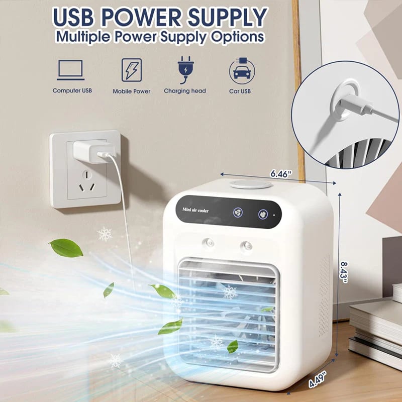 🎉2025 New Products Hot Sale✨Mini Portable Air Conditioner Cooler Humidifier