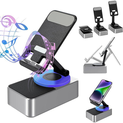 3-in-1 Foldable Bluetooth Speaker Stand with Power Bank