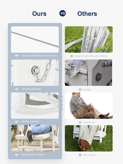 4 in 1 Multifunctional Outdoor Folding Rocking Chair