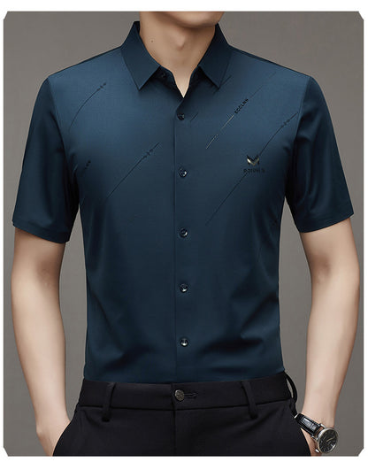 Men's Anti-Wrinkle Ice Silk Shirt