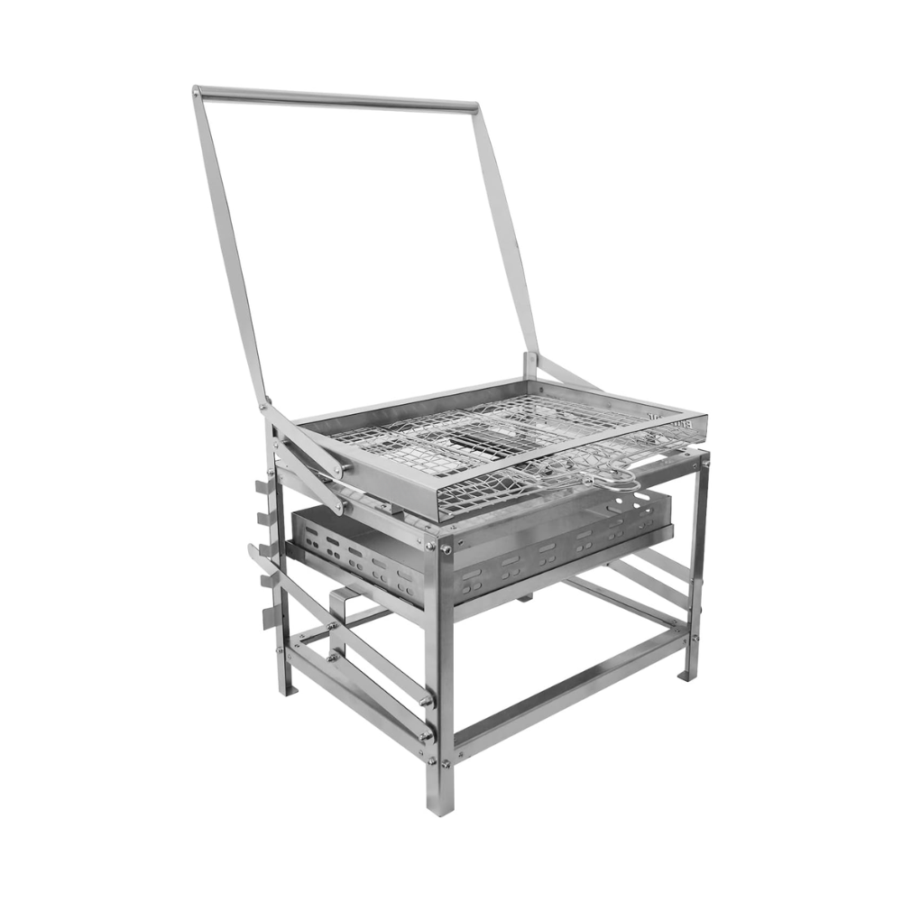 🔥 Adjustable Charcoal Rotating Grill