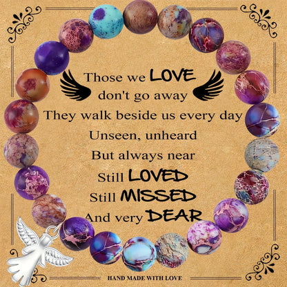 🎁Last Day 69% OFF - Memorial Gifts Angel Wings Healing Crystal Bracelet