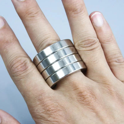 Foldable Four-Ring Titanium Steel Fidget Toy