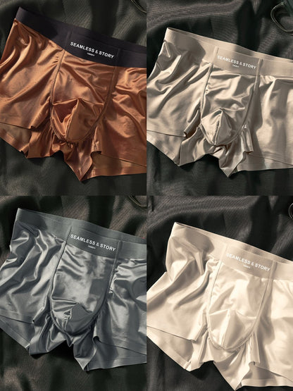 2025 LUXURY Natural ICE SILK MEN'S BOXERS | ANTIBACTERIAL SILK LINING