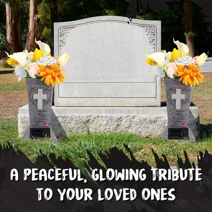 Solar Cemetery Grave Vase - Memorial Gifts For Loss Of Loved One