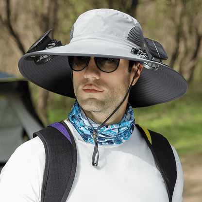 🎁Best father‘s Day Gifts❤2025 New Ultralight Solar Fan Sun Hat – Lighter Than a Baseball!⚾(Only 11oz)